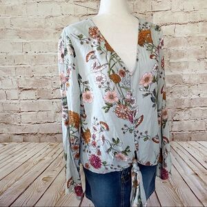 GLAM Los Angeles floral boho blouse